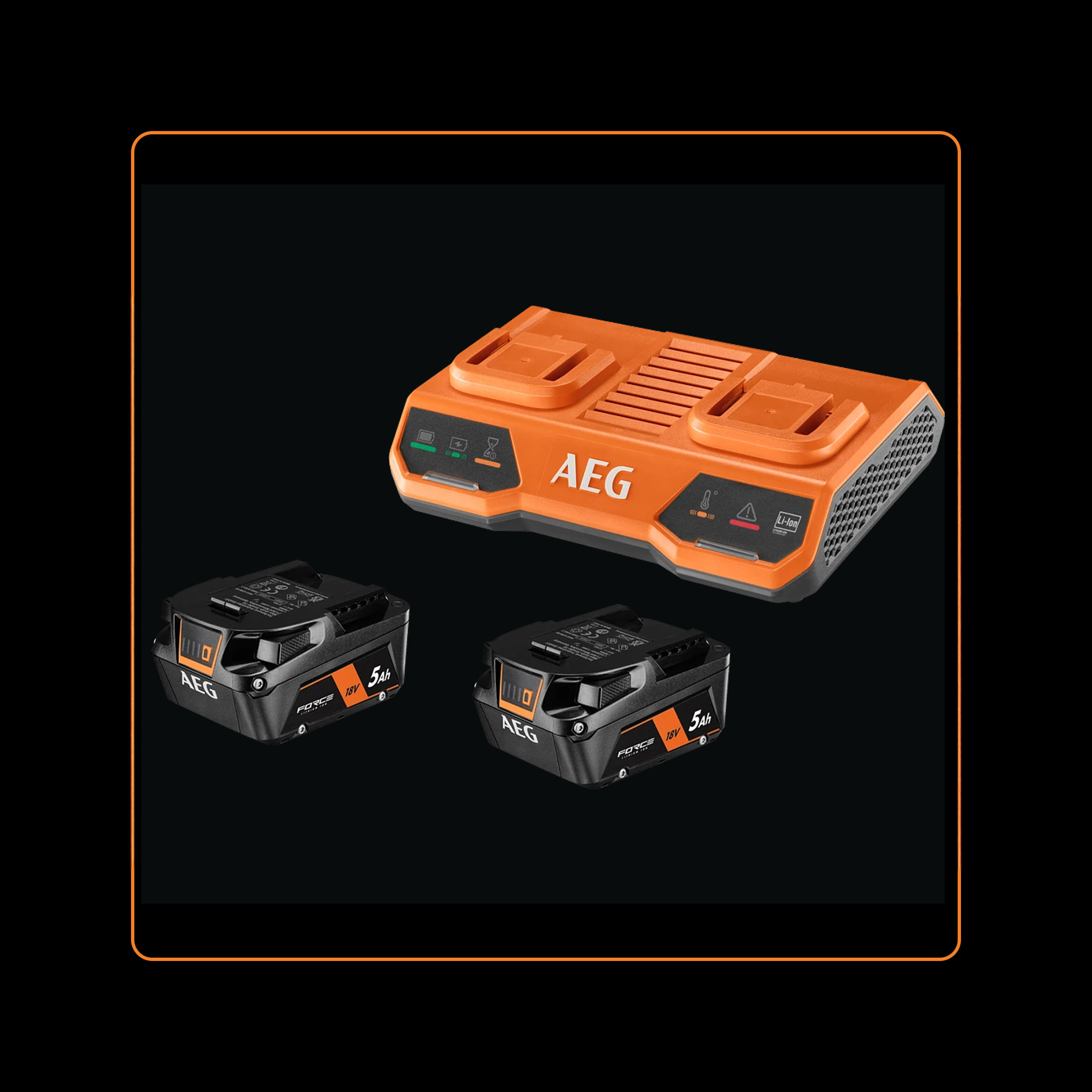18V 5.0AH FORCE TWIN BATTERY & CHARGER PACK