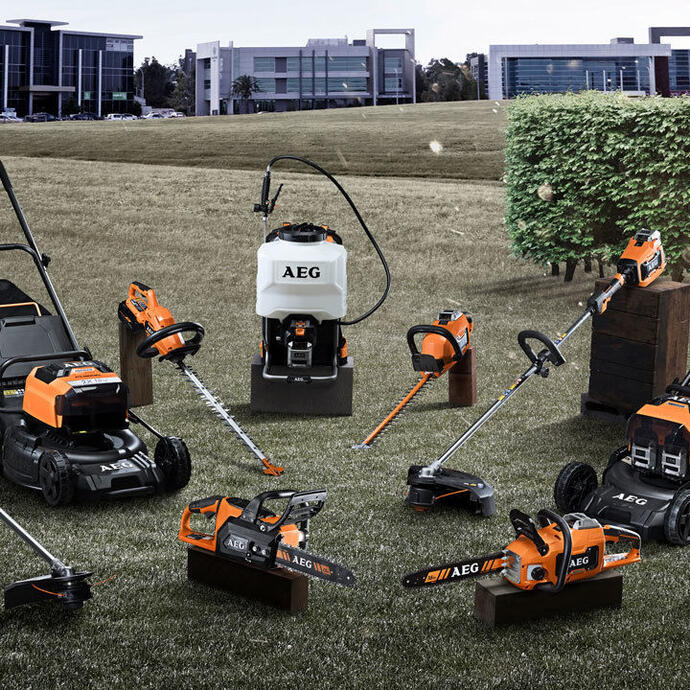 A range of AEG outdoor equipment